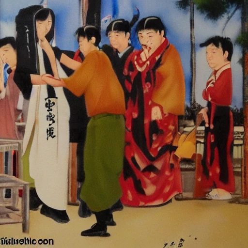 卡塔尔吉祥物和大力神杯, Cartoon, Oil Painting