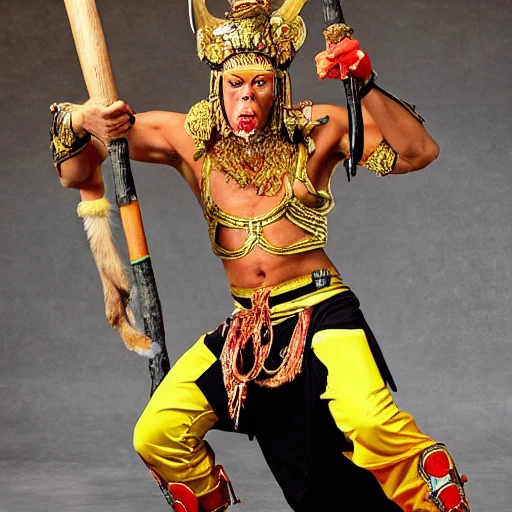 Monkey King Monkey King. Havoc. perfect body. Golden cudgel. bling. sharp eyes