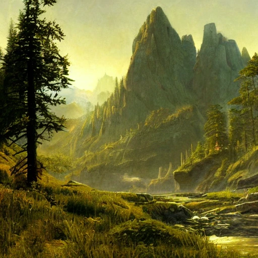 world of halo 2, beautiful extremely detailed landscape oil on canvas in the style of 1 9 th century hudson river school of art 