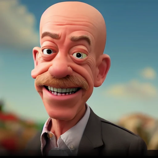 screenshot of jk simmons in a pixar movie. 3 d rendering. unreal engine. amazing likeness. very detailed. cartoon caricature. 