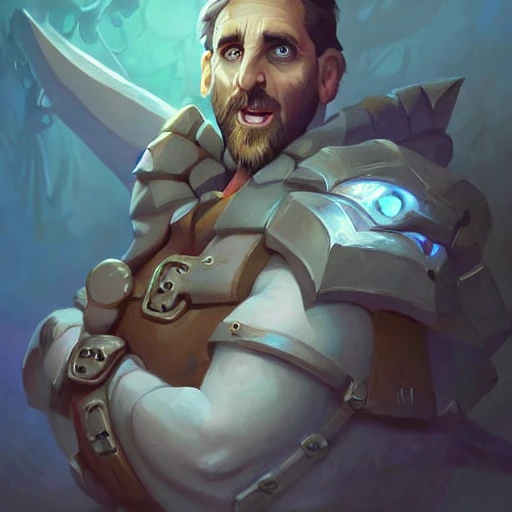 cute little anthropomorphic steve carell cute and adorable, pretty, beautiful, dnd character art portrait, matte fantasy painting, deviantart artstation, by jason felix by steve argyle by tyler jacobson by peter mohrbacher, cinema 