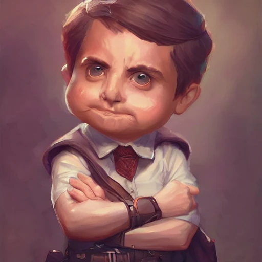 cute little anthropomorphic steve carell cute and adorable, pretty, beautiful, dnd character art portrait, matte fantasy painting, deviantart artstation, by jason felix by steve argyle by tyler jacobson by peter mohrbacher, cinema 