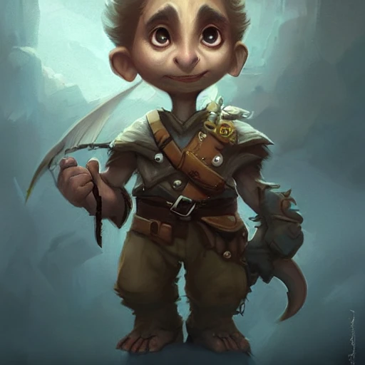 cute little anthropomorphic steve carell cute and adorable, pretty, beautiful, dnd character art portrait, matte fantasy painting, deviantart artstation, by jason felix by steve argyle by tyler jacobson by peter mohrbacher, cinema 