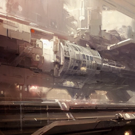 Professional painting of space station in the styles of Jeremy Mann, Rutkowski and other Artstation illustrators, intricate details, face, portrait, headshot, illustration, UHD, 4K