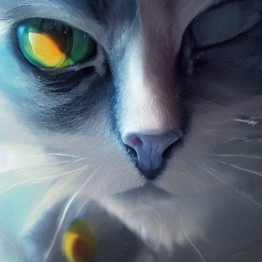 Professional painting cat psycodelic intro in submund surreealism
photorealistic 8k render highly détailed,  volumetric lighting, epic composition, photorealism, very high detail,  android  by Jeremy Mann, Rutkowski and other Artstation illustrators, intricate details, face, portrait, headshot, illustration, watercolor