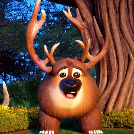 A giant bear with antlers nightmare, Pixar