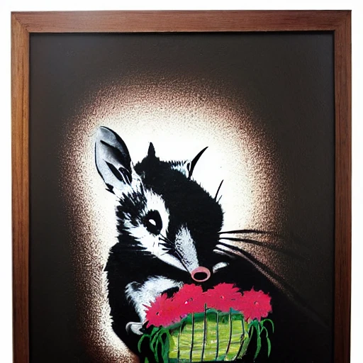 opposum, Banksy style

