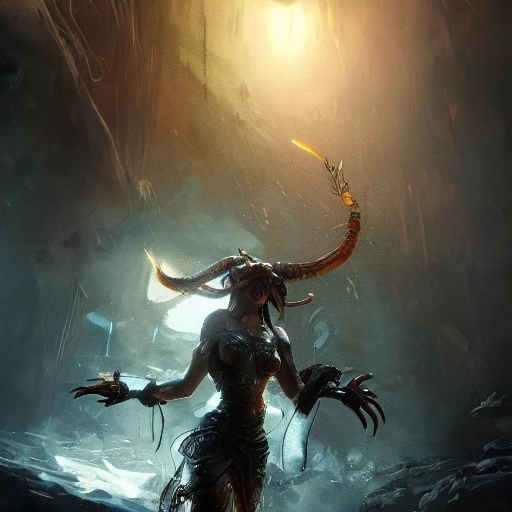 Professional painting woman goddess  zodiac symbol sign scorpion  8k render highly détailed,  volumetric lighting, epic composition, photorealism, very high detail,  android  by Jeremy Mann, Rutkowski and other Artstation illustrators, intricate details, portrait, headshot, illustration