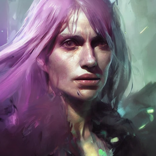 professional portrait of DARK MAGE by Jeremy Mann and other Artstation illustrators, face, colorfull, illustration, Oil Painting