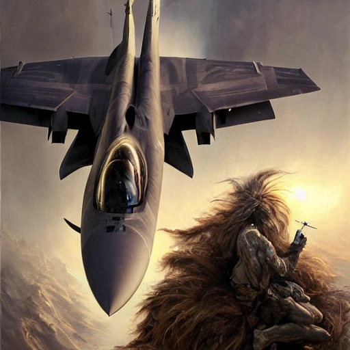A highly detailed, F-15 jet,Serge Marshennikov, Luis Royo, Peter Mohrbacher, Daniel F Gerhartz,hyperrealistic, hyper detailed, photorealistic,incredible composition, amazing depth, imposing, meticulously composed, 8k resolution concept art,fantasy magazine cover art, Oil Painting