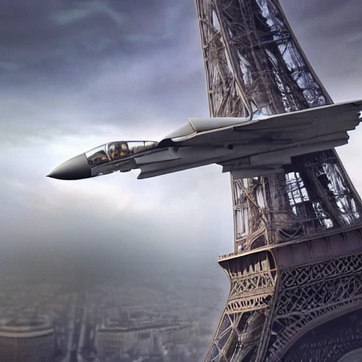 A highly detailed, F-15 jet flying over the Eiffel tower in Paris,Serge Marshennikov, Luis Royo, Peter Mohrbacher, Daniel F Gerhartz, hyperrealistic, hyper-detailed, photorealistic, incredible composition, amazing depth, imposing, meticulously composed, DOF, 8k resolution concept art, magazine cover art
