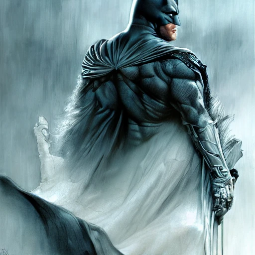 Crowdsourced AI Art - Batman with fat blonde haired old woman 