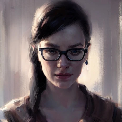 Beautiful librarian by Jeremy Mann, Rutkowski, Rey Artgerm, othe ...