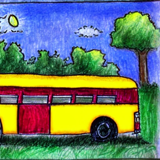 Bus  Drawing Skill