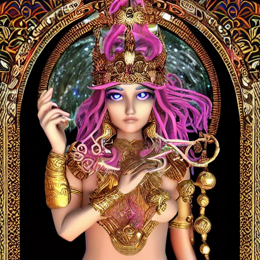 Cosmic Goddess Kardia, 3D,