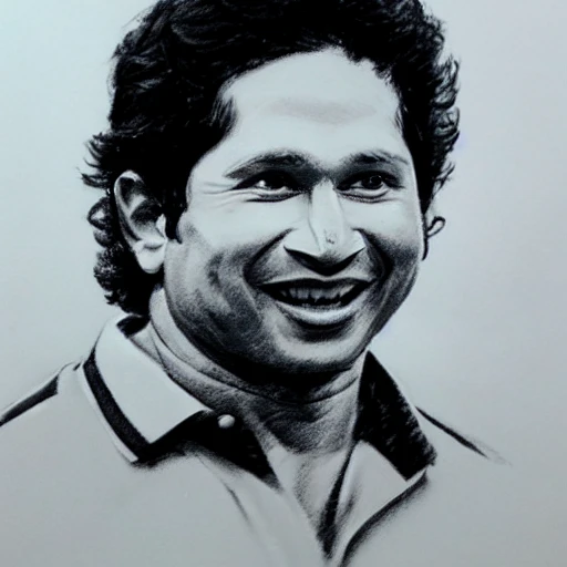 Sketch of cricketer Sachin Tendulkar | PeakD