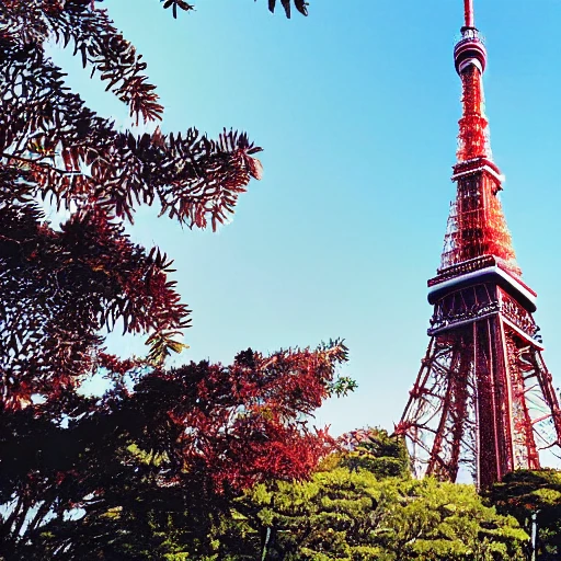 Tokyo tower and Eiffel together in the same picture