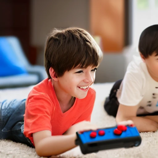 kids playing Nintendo switch, photo realistic, 8k, high resolution, perfect eyes
