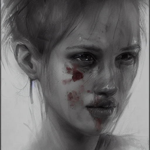 , Pencil Sketch Academic figurative painting by Jeremy Mann, Rutkowski, Rey Artgerm, intricate details, portrait, face, close-up, illustration, UHD, 4K, emerald eyes with details, blonde, very beautiful, bright, slender, red hair and very fair skin, realistic skin, smooth skin, lots of light, with shadows, freckles, sexy, style redshift