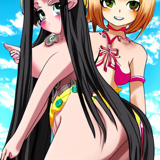 big breast, nake, royal sister, anime