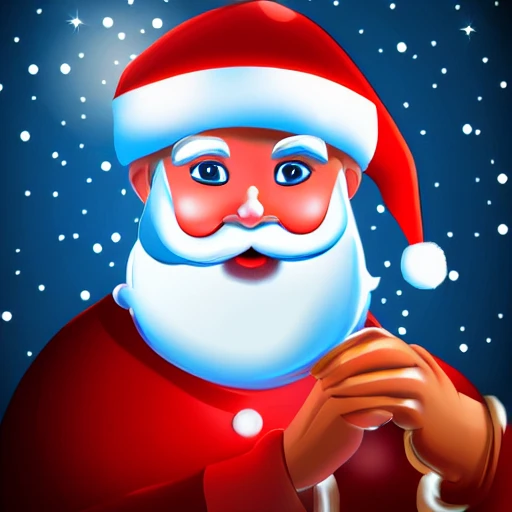 professionnal high quality illustration, santa claus, close-up, very high detailed face, ultra detailed, UHD, 8k, cinematic lighting