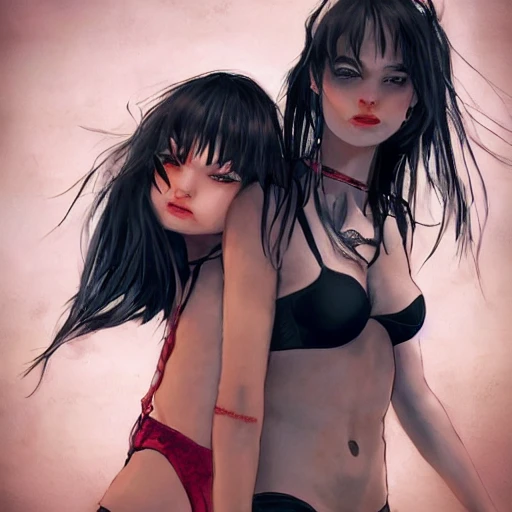 by wlop, 2girls, dynamic action photograph of a sexy, slender, fit, woman with green eyes, (((dark brown skin))), short black hair, perfect face, detailed face, full lips, ((small breasts)), barcode tattoo, wearing shorts, panties, choker, nose piercing, detailed hands and breasts, detailed eyes, blue_hair, red_hair, breasts, closed_eyes, couple, kiss, bed, bedroom window, sunlight
Negative prompt: ((((ugly)))), (((duplicate))), ((morbid)), ((mutilated)), [out of frame], extra fingers, mutated hands, ((poorly drawn hands)), ((poorly drawn face)), (((mutation))), (((deformed))), ((ugly)), blurry, ((bad anatomy)), (((bad proportions))), ((extra limbs)), cloned face, (((disfigured))). out of frame, ugly, extra limbs, (bad anatomy), gross proportions, (malformed limbs), ((missing arms)), ((missing legs)), (((extra arms))), (((extra legs))), mutated hands, (fused fingers), (too many fingers), (((long neck)))
Steps: 38, Sampler: Euler a, CFG scale: 10, Seed: 661395462, Size: 512x512, Model hash: 2700c435