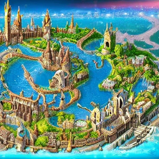 fantasy atlantis city in the deep of the see