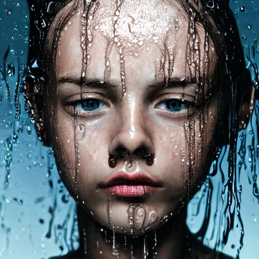 1girl, highly detailed wet face, highly detailed eyes, highly de ...