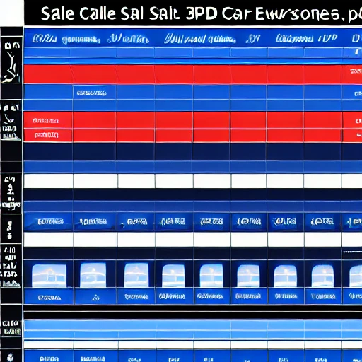 ppt chart, sale car, 3D