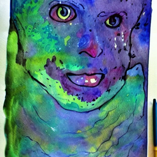 , 3D, Water Color, Trippy