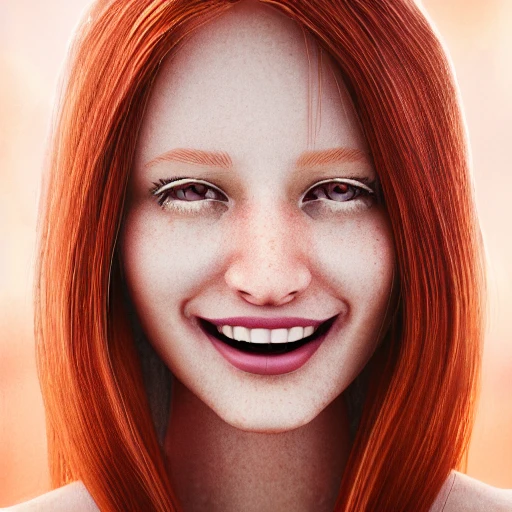 1girl, a real perfect female anatomy of ginger beautiful female smiling, medium shot, masterpiece, look at viewer, {{beautiful detailed face}}, perfect face, {{perfect eyes}}, perfect lips, extremely detailed, 8K wallpaper, Film Grain, post processing, epic cinematic, octane render , denoise, redshift style