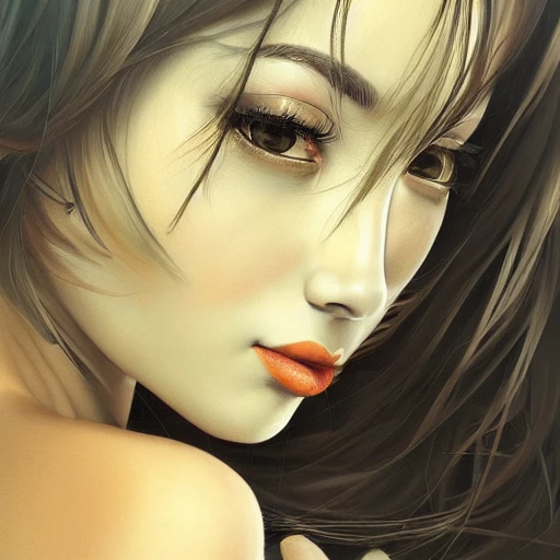 A perfect painting of sexy woman, perfect face, gorgeous, intricate, very detailed, japanese, 3d, trending on artstation

