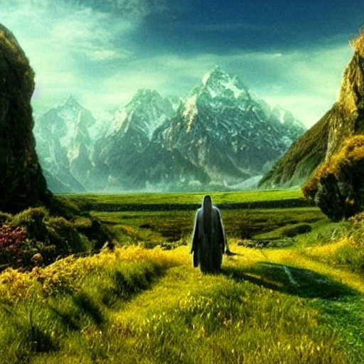 , Trippy Best Lord of the rings beautiful landscape, 3D