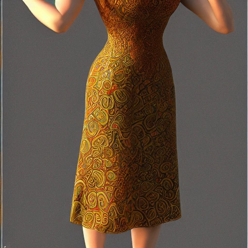 full body photo of a gorgeous young woman wearing an chtulu dress in the style of stefan kostic, realistic, sharp focus, 8k high definition, insanely detailed, intricate, elegant