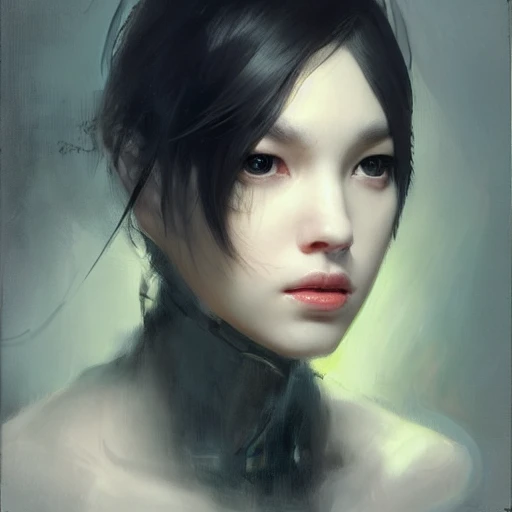 Ruan Jia, cyber, night, highly detailed face, highly detailed bo ...