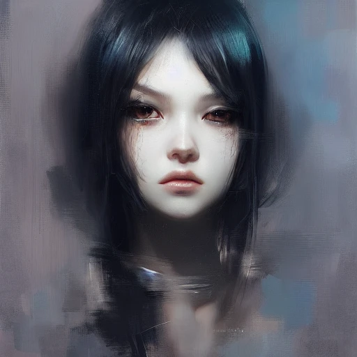 Ruan Jia, cyber, night, highly detailed face, highly detailed bo ...