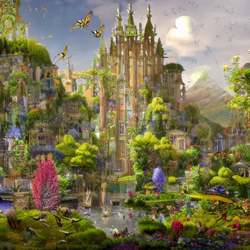 A solarpunk city with white skyscrapers, plants and the ocean nearby