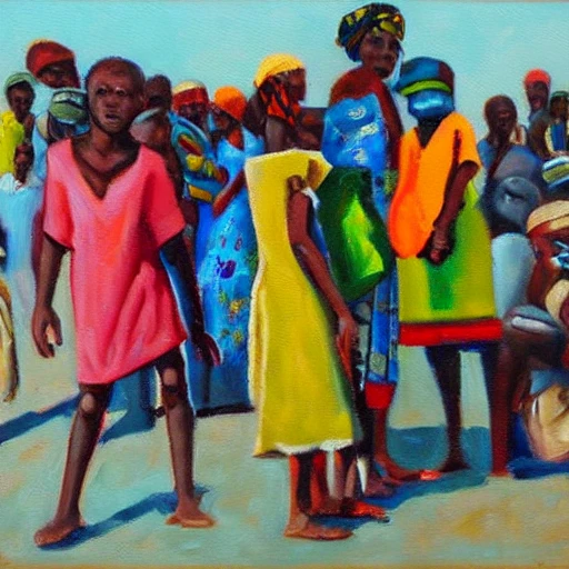  by gogan, , Oil Painting, people in africa,