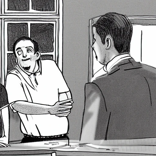 hyper realistic full body portrait of a school principal meeting other people for the first time, Cartoon