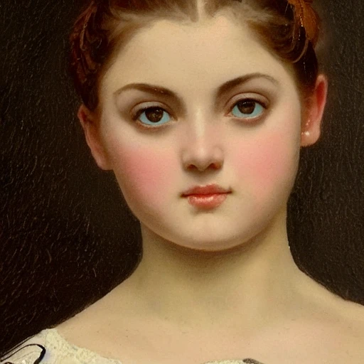 VICTORIAN GIRL, kawai, crop top,FEMININE,((PERFECT FACE)),((SEXY FACE)),((DETAILED PUPILS)). OIL PAINTING. (((VERY LARGE BREAST)),((TONED ABS)),(THICK THIGH).EVOCATIVE POSE, SMIRK,LOOK AT VIEWER, ((BLOUSE)).(INTRICATE),(HIGH DETAIL),SHARP, greg rutkowski, gil elvgren, glossy skin, pearlescent,Sophie Anderson. Gil Elvgren. Oil Painting. ((((low cut cleavage)))). Smirk. ((flat stomach)). (Intricate). (High Detail). focus. Canon EOS R3, ISO 200