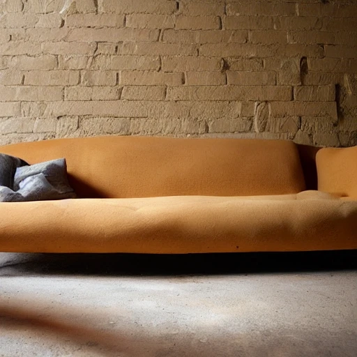 couch made of potatoes, realistic
