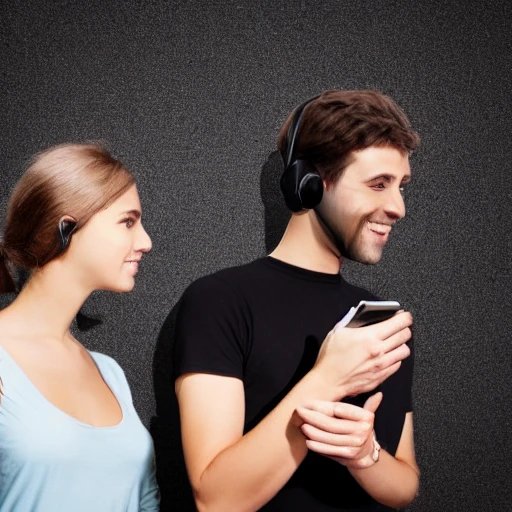 guy, girl, Phone instead of a face, realistic