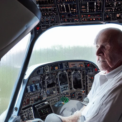 old man in spaceship cockpit at6 tanhauser gate