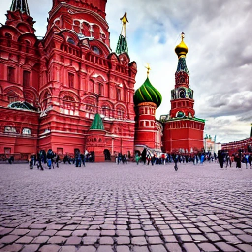 Moscow, red square, futuristic real, hd, photo