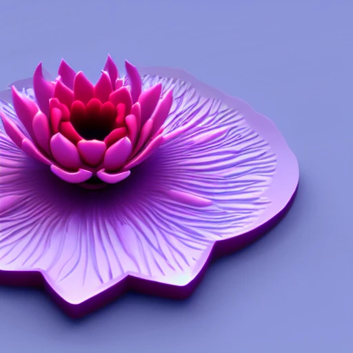 Lotus, 3D Model, Futuristic, 3D Render