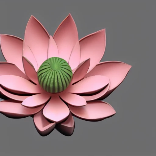 Lotus, 3D Model, Futuristic, 3D Render, object center