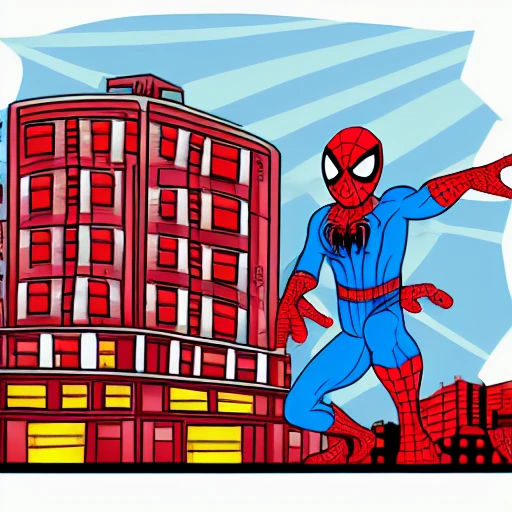 spiderman, building, spider web, red, heat, truck, city, new yor... -  