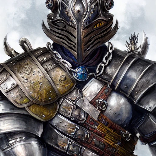 painted portrait of a dragon fighter in chain armour, mature, beautiful, complete upper body, fantasy, intricate,  elegant, highly detailed, digital painting, 