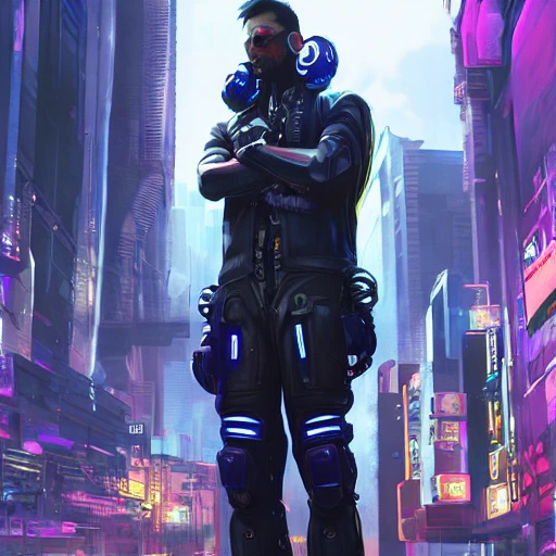 Cyberpunk, man standing on the street,
overwatch, marvel, high-tech clothing, the background is a futuristic city,
Very detailed, intricate, elegant, rich in detail, trends on artstation, digital art, perfect face, perfect eyes, perfect composition, Stanley Artgerm Lau, beautiful perfect face, Dear Ella