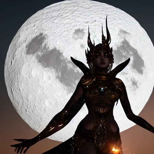 space goddess  moon  intricate details, perfect features, dramatic, cinematic lighting, accent lighting, SSAA, smooth render, no noise --testp --ar 2:3 --video --no lazy prompts